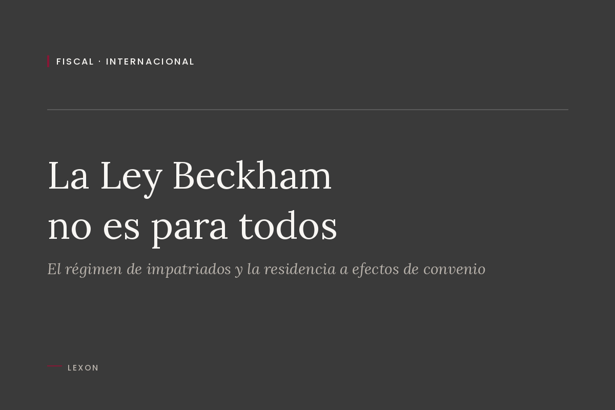 Portada del artículo sobre el régimen especial de impatriados del artículo 93 de la Ley del IRPF.